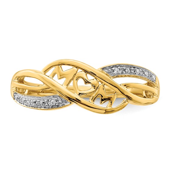 Gold Polished Mom Rings