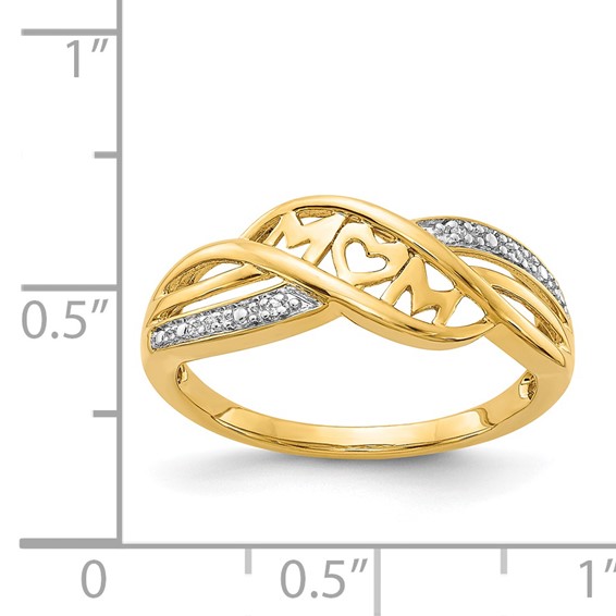 Gold Polished Mom Rings