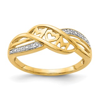 Gold Polished Mom Rings