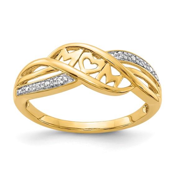 Gold Polished Mom Rings