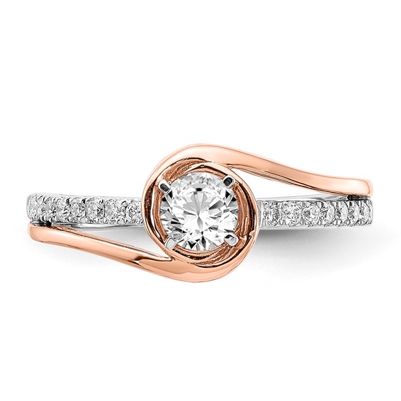 14k White Gold DiamondSemi-Mount Eng Ring