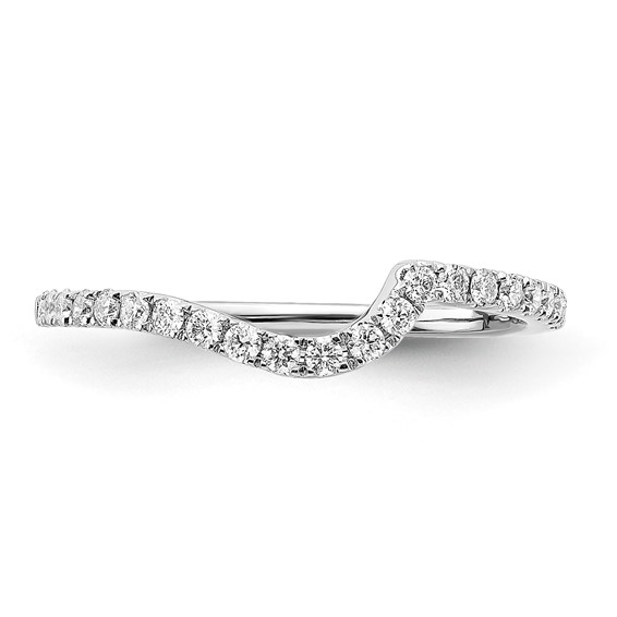 14k White Gold Diamond Wedding Band