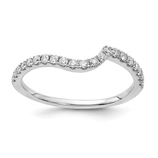 14k White Gold Diamond Wedding Band
