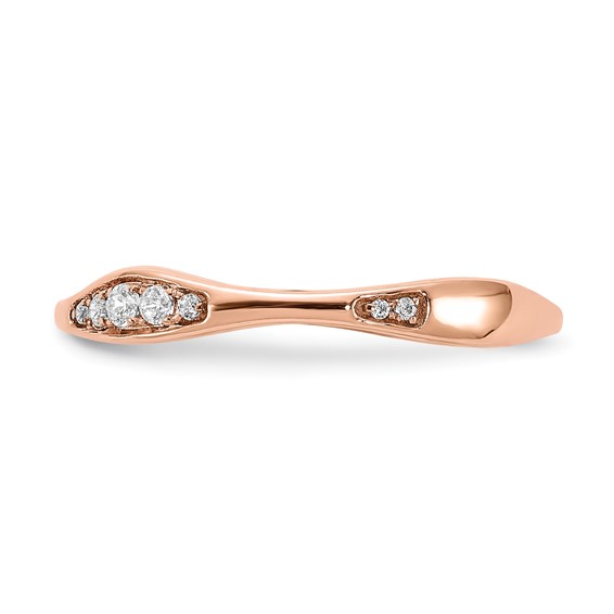 14k Rose Gold Diamond Wedding Band