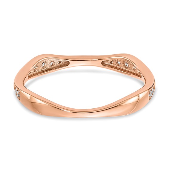 14k Rose Gold Diamond Wedding Band