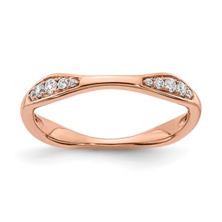14k Rose Gold Diamond Wedding Band