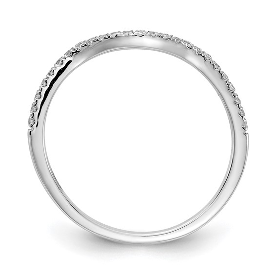 14k White Gold Diamond Wedding Band