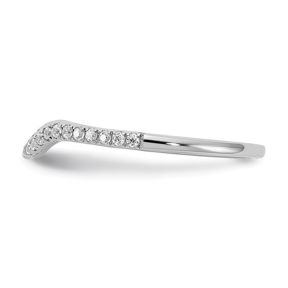 14k White Gold Diamond Wedding Band