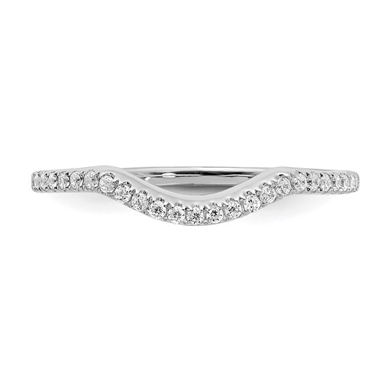 14k White Gold Diamond Wedding Band