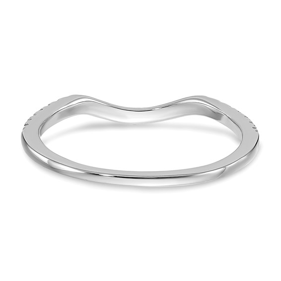 14k White Gold Diamond Wedding Band