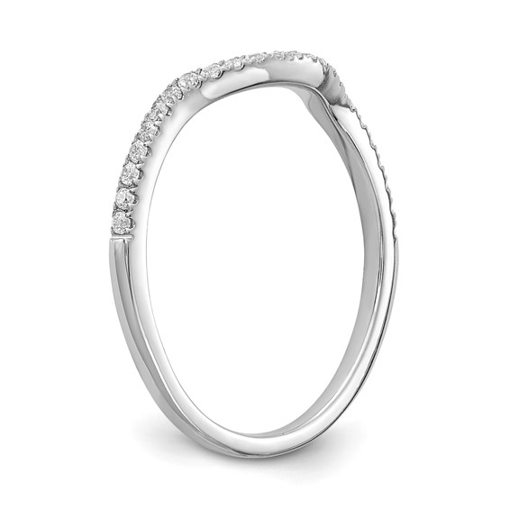 14k White Gold Diamond Wedding Band
