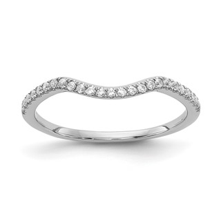 14k White Gold Diamond Wedding Band