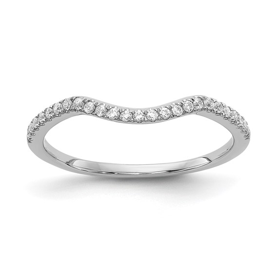 14k White Gold Diamond Wedding Band