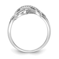 14K White Gold 0.10 Carat Lab Grown Diamond VS SI+ G+ Complete Infinity Symbol Ring view 2