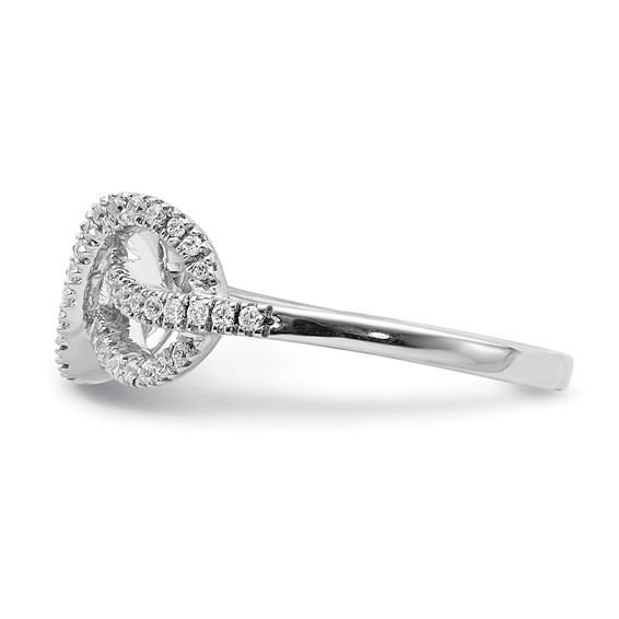 14k White Gold 1/4 carat Diamond Celtic Knot/Infinity Ring