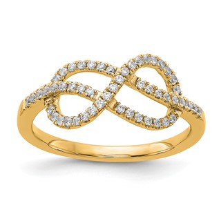 14k Yellow Gold Diamond Celtic Knot Ring