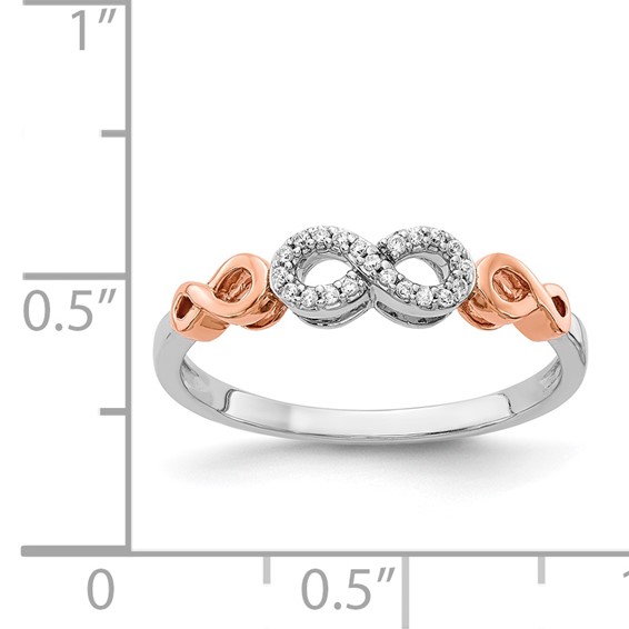 Gold Polished Diamond  Infinity Rings
