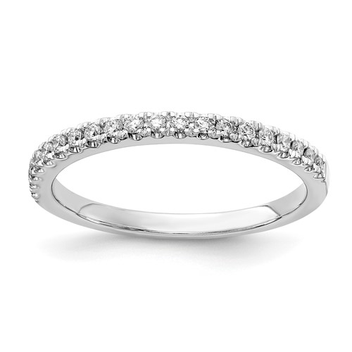 14K White Gold 0.20 Carat Lab Grown Diamond VS SI+ G+ Complete Wedding Band