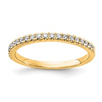 14K Yellow Gold 0.20 Carat Lab Grown Diamond VS SI+ G+ Complete Wedding Band view 1