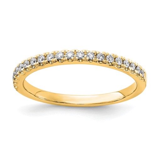 14K Yellow Gold 0.20 Carat Lab Grown Diamond VS SI+ G+ Complete Wedding Band