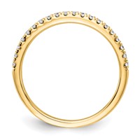 14K Yellow Gold 0.25 Carat Lab Grown Diamond VS SI+ G+ Complete Wedding Band view 2