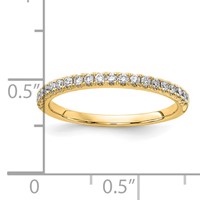 14K Yellow Gold 0.25 Carat Lab Grown Diamond VS SI+ G+ Complete Wedding Band view 3