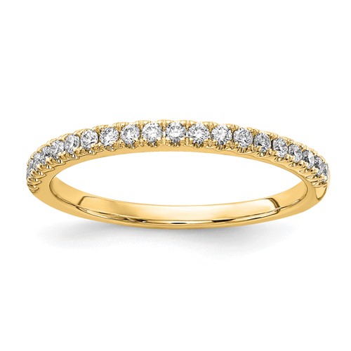 14K Yellow Gold 0.25 Carat Lab Grown Diamond VS SI+ G+ Complete Wedding Band
