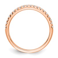 14K Rose Gold 0.25 Carat Lab Grown Diamond VS SI+ G+ Complete Wedding Band view 2