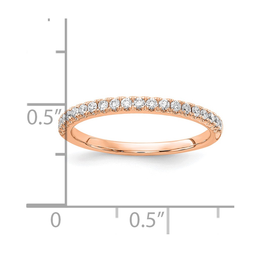 14k Rose Gold 1/4 carat Lab Grown Diamond VS/SI+ G+ Complete Wedding Band (RM5736B-025-RLD)