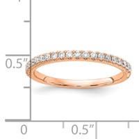 14K Rose Gold 0.25 Carat Lab Grown Diamond VS SI+ G+ Complete Wedding Band view 3