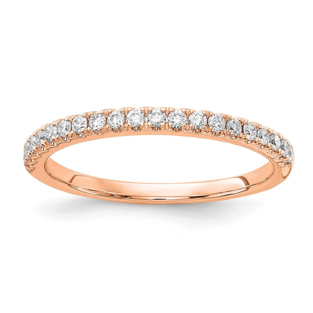 14k Rose Gold 1/4 carat Lab Grown Diamond VS/SI+ G+ Complete Wedding Band (RM5736B-025-RLD)