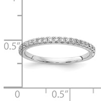 14K White Gold 0.25 Carat Lab Grown Diamond VS SI+ G+ Complete Wedding Band view 3