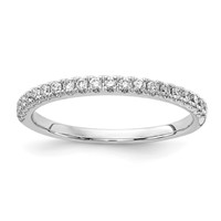 14K White Gold 0.25 Carat Lab Grown Diamond VS SI+ G+ Complete Wedding Band view 1