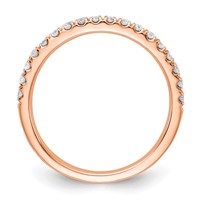 14K Rose Gold 0.33 Carat Lab Grown Diamond VS SI+ G+ Complete Wedding Band view 2