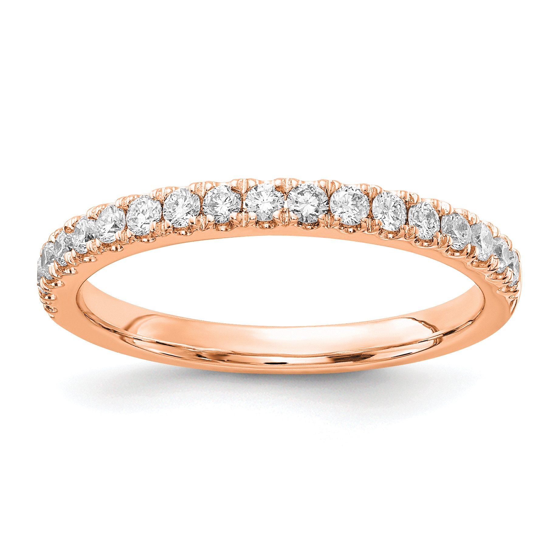 14k Rose Gold 1/3 carat Lab Grown Diamond VS/SI+ G+ Complete Wedding Band (RM5736B-033-RLD)