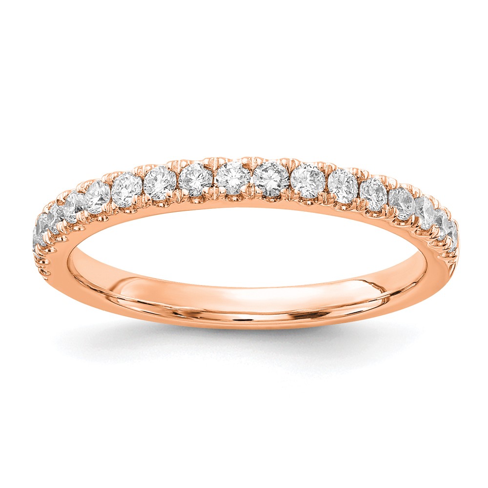 14K Rose Gold 0.33 Carat Lab Grown Diamond VS SI+ G+ Complete Wedding Band
