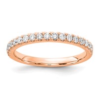 14K Rose Gold 0.33 Carat Lab Grown Diamond VS SI+ G+ Complete Wedding Band view 1