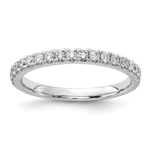 14K White Gold 0.33 Carat Lab Grown Diamond VS SI+ G+ Complete Wedding Band