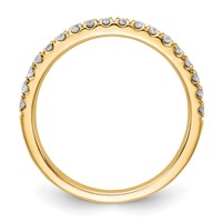 14K Yellow Gold 0.33 Carat Lab Grown Diamond VS SI+ G+ Complete Wedding Band view 2