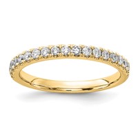14K Yellow Gold 0.33 Carat Lab Grown Diamond VS SI+ G+ Complete Wedding Band view 1