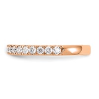 14K Rose Gold 0.50 Carat Lab Grown Diamond VS SI+ G+ Complete Wedding Band view 3
