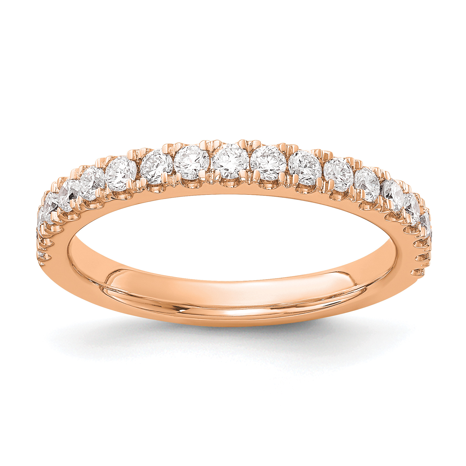 14k Rose Gold 1/2 carat Lab Grown Diamond VS/SI+ G+ Complete Wedding Band (RM5736B-050-RLD)