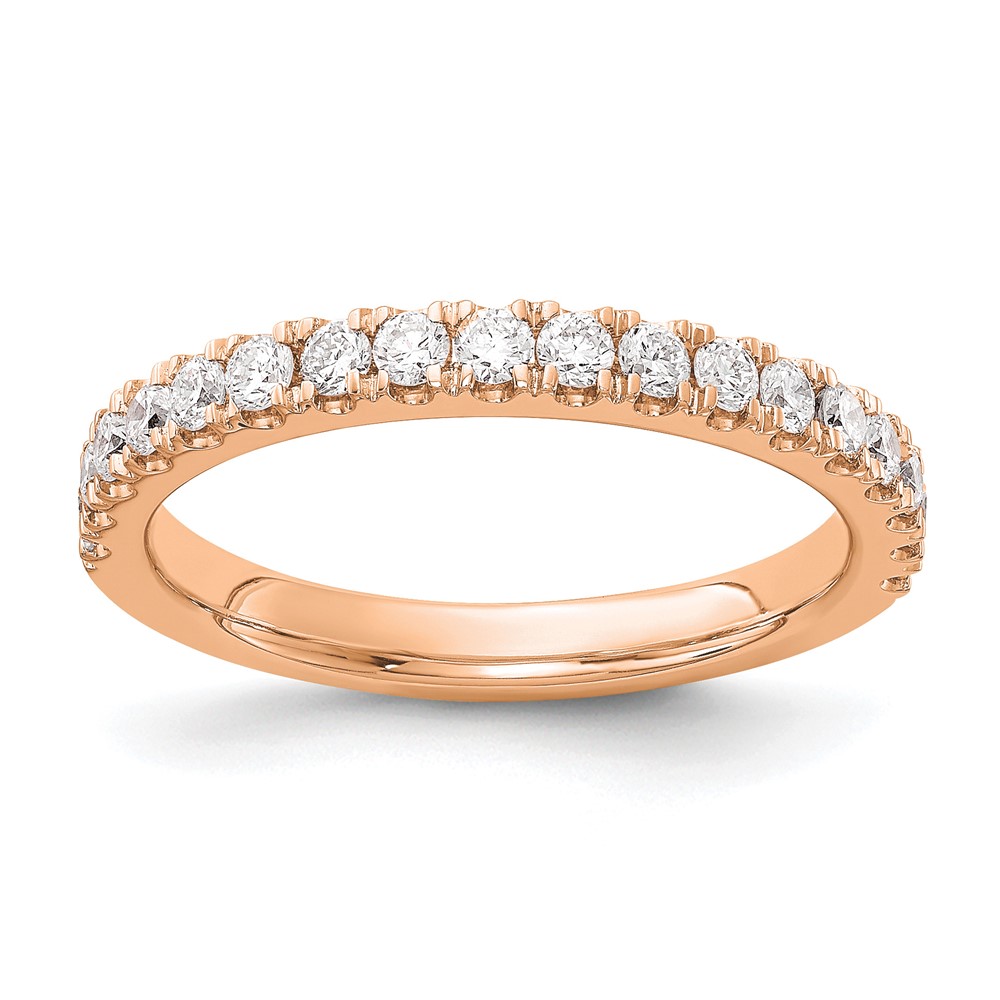 14K Rose Gold 0.50 Carat Lab Grown Diamond VS SI+ G+ Complete Wedding Band