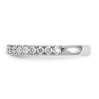 14K White Gold 0.50 Carat Lab Grown Diamond VS SI+ G+ Complete Wedding Band view 3