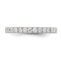 14K White Gold 0.50 Carat Lab Grown Diamond VS SI+ G+ Complete Wedding Band view 4