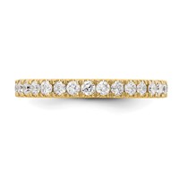 14K Yellow Gold 0.50 Carat Lab Grown Diamond VS SI+ G+ Complete Wedding Band view 4