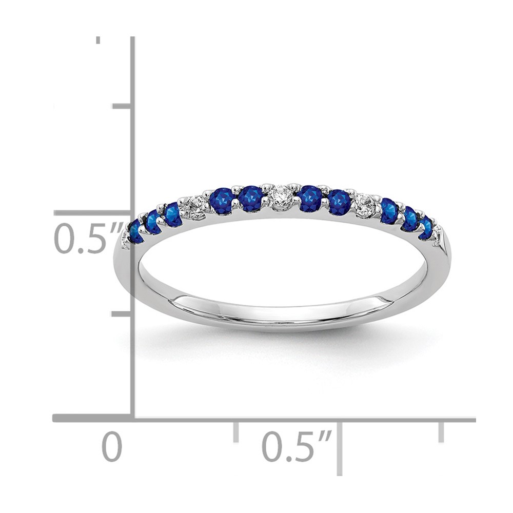 10k White Gold Diamond and Sapphire Band (RM5737-SA-005-1WA)