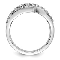 14K White Gold 0.62 Carat Lab Grown Diamond VS SI+ G+ and Lab Created Ruby Complete Ring view 2