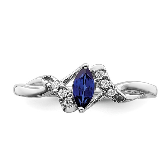 Diamond and Marquise Gemstone Ring