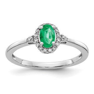 Oval Gemstone and Diamond Halo Rings